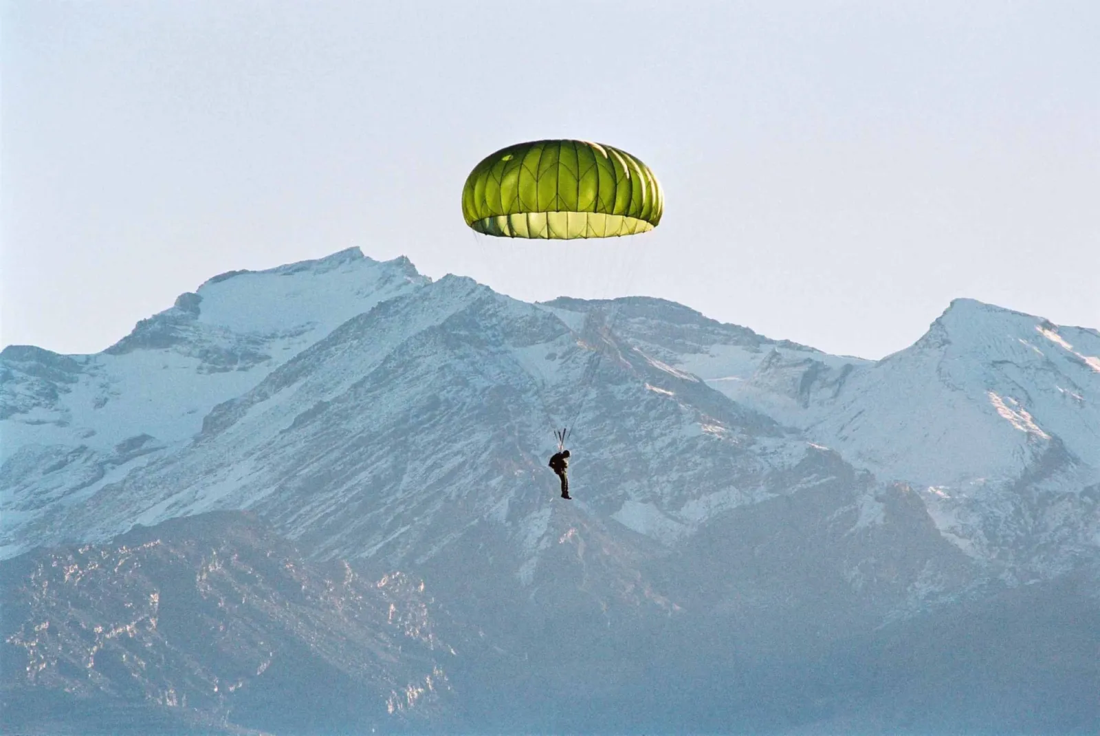 Parachute Jump Mid Air