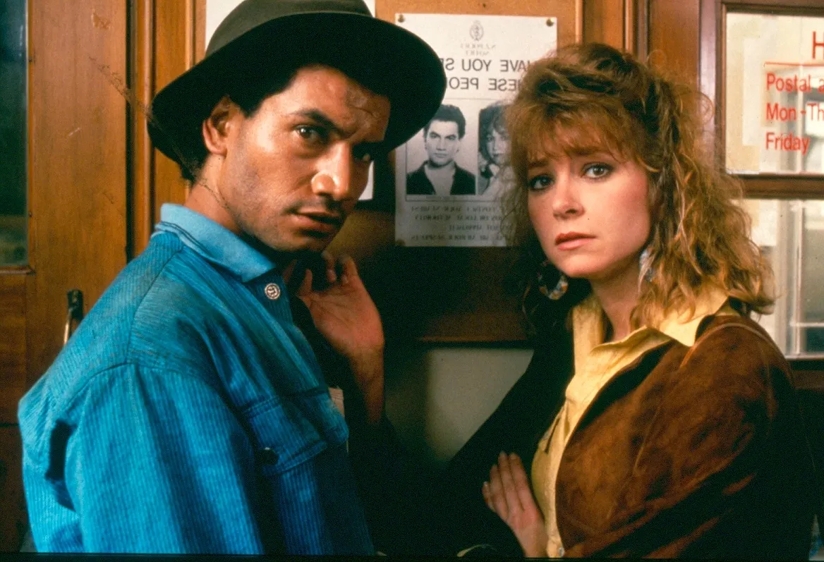 Temuera Morrison and Lisa Eilbacher in NEVER SAY DIE