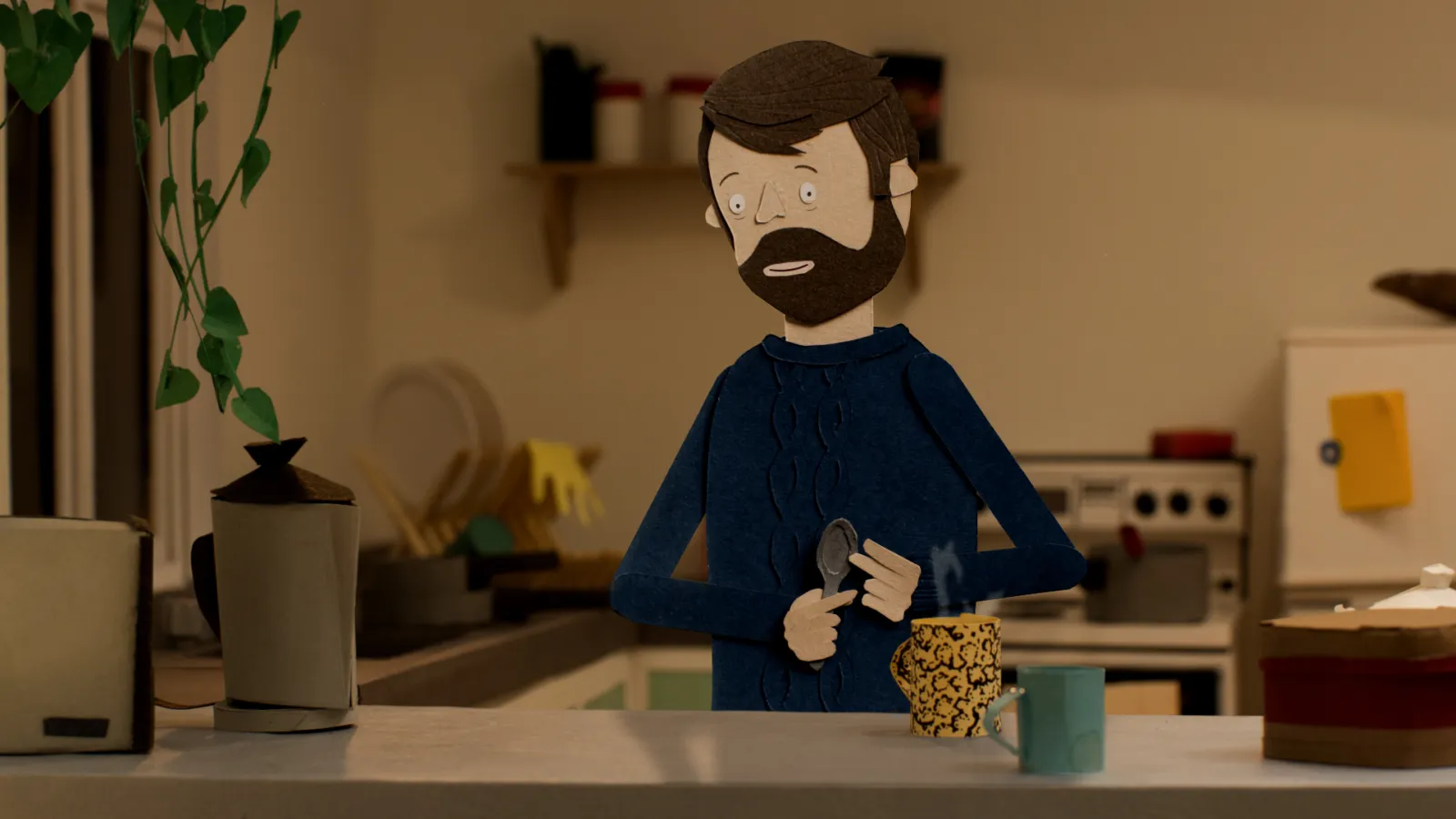 Queenie Danny in kitchen