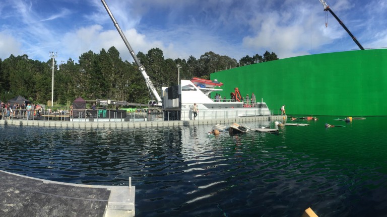 Film studio outdoor water tank