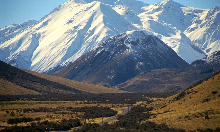 Road near Lake Coleridge, Canterbury, South Island