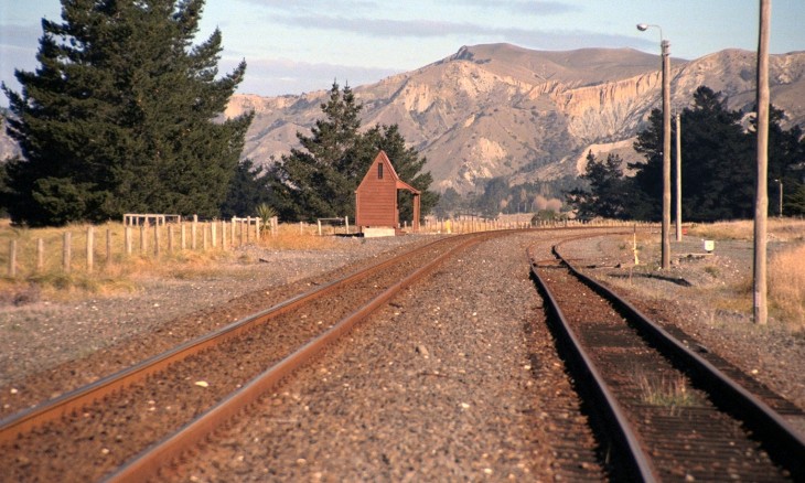 Railway lines, Kaikoura, South Island