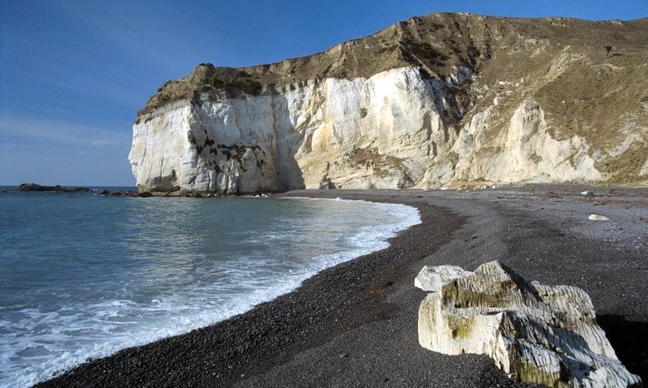 White cliffs near Cheviot, Canterbury, South Island