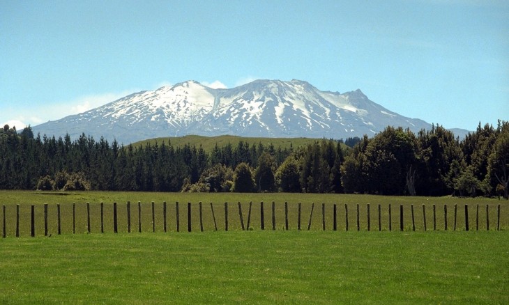 Mt Ruapehu from the south, Central Plateau, North Island