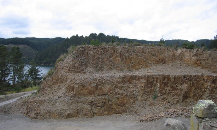 Lake Matahina quarry, Bay of Plenty, North Island