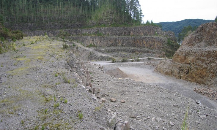 Lake Matahina quarry, Bay of Plenty, North Island