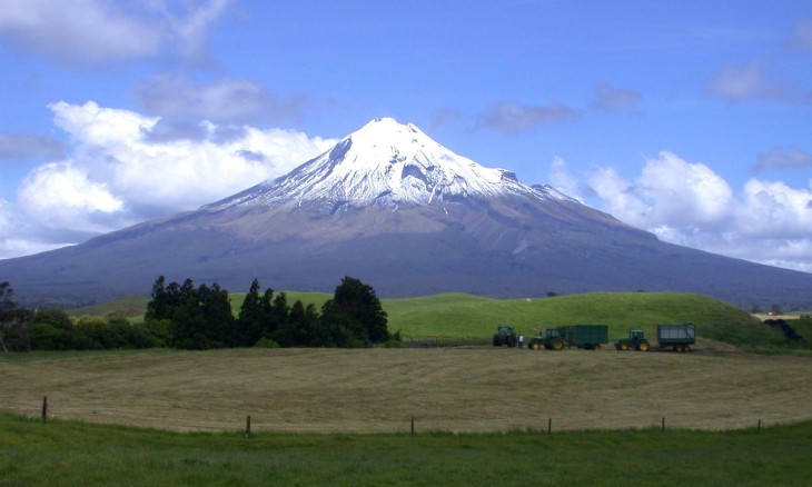 Mt Taranaki from the north, Taranaki, North Island