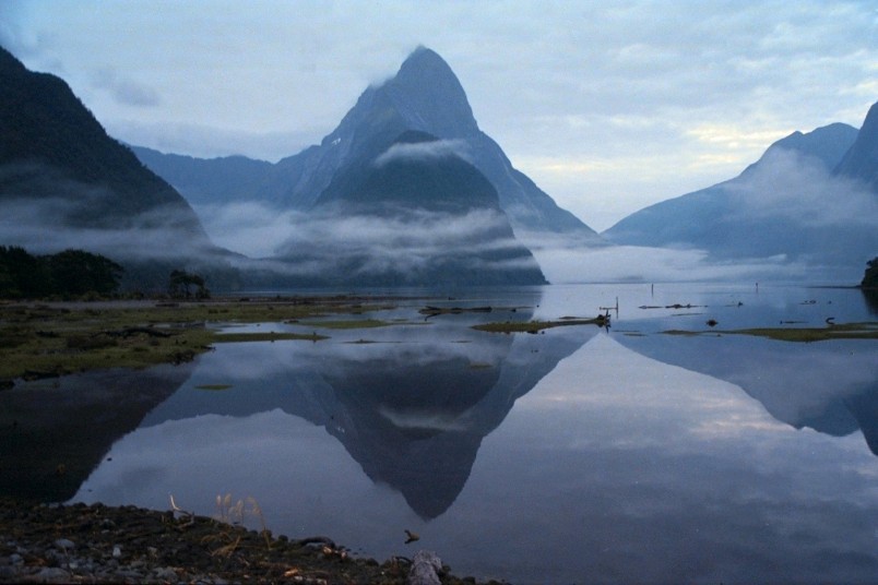 Mitre Peak at Milford Sound, Southland, South Island