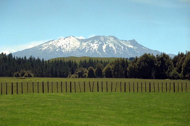 Mt Ruapehu from the south, Central Plateau, North Island