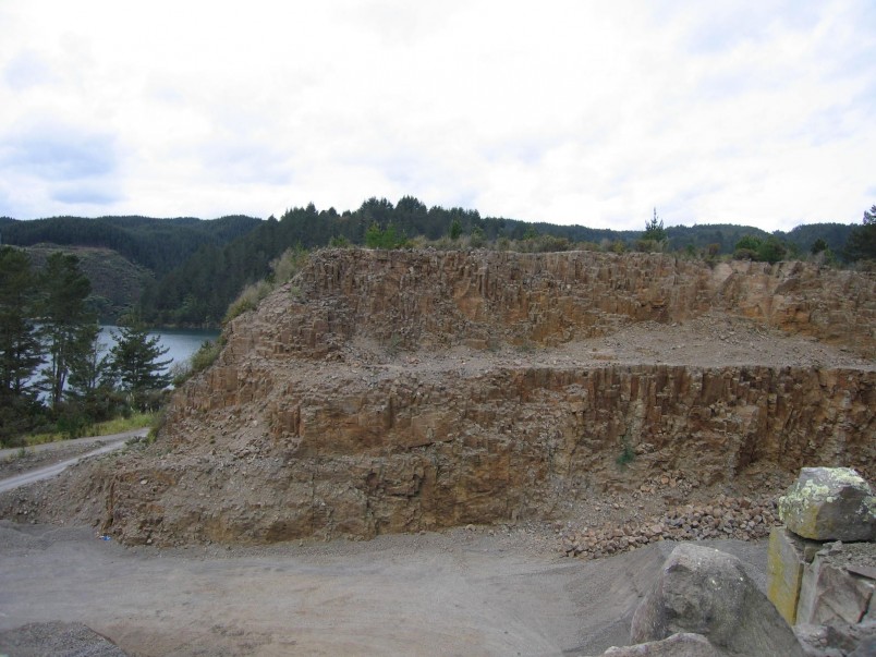 Lake Matahina quarry, Bay of Plenty, North Island