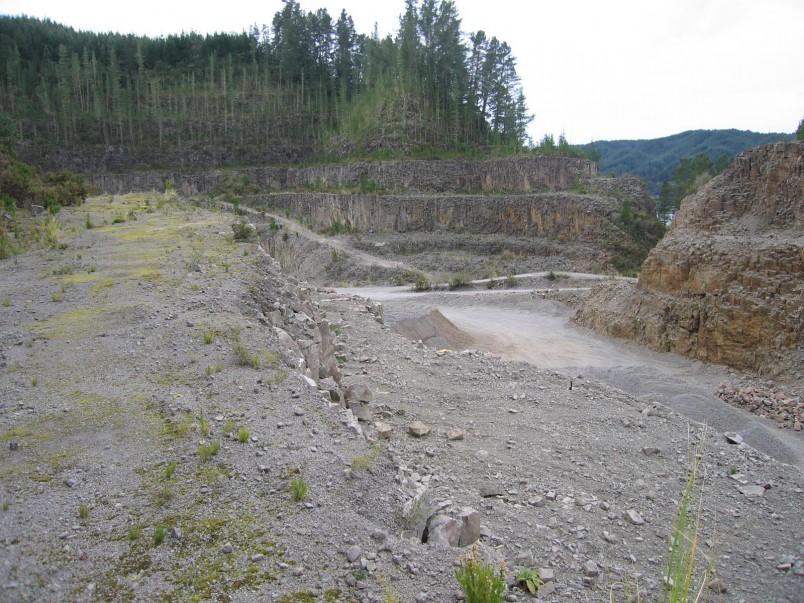 Lake Matahina quarry, Bay of Plenty, North Island