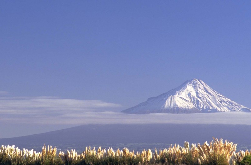 Mt Taranaki from the south, Taranaki, North Island