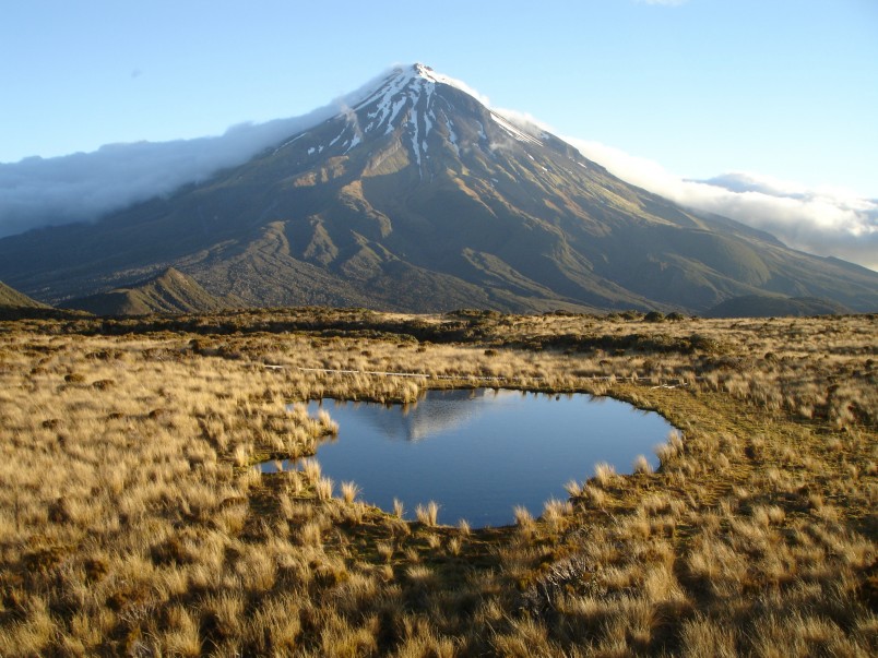 Mt Taranaki from the east, Taranaki, North Island