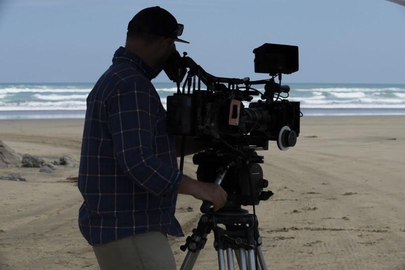 Setting up to shoot the sea in Deep Down Under