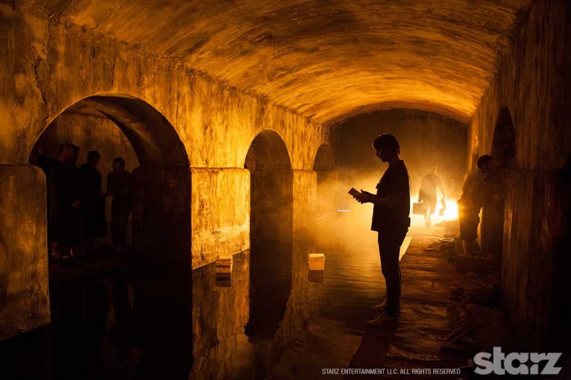 DOP Aaron Morton before shooting on Day 1 of Spartacus: Vengeance