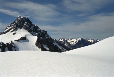 Mountains near Milford Sound, Southland, South Island