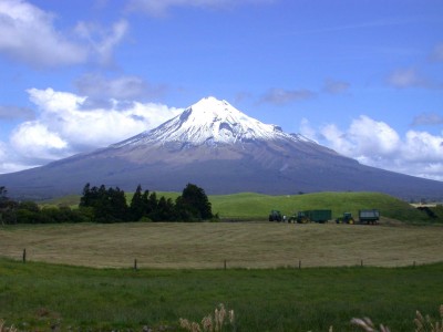 Mt Taranaki from the north, Taranaki, North Island