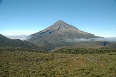 Mt Taranaki from the north (summer), Taranaki, North Island