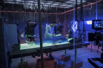 Shooting a scene in Ghost in the Shell