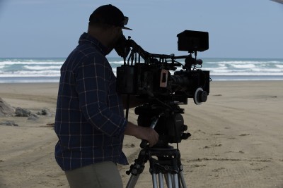 Setting up to shoot the sea in Deep Down Under