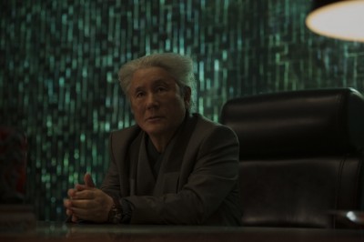 Takeshi Kitano's (Daisuke Aramaki) suit made by New Zealand designer Rembrandt